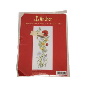 Vintage Anchor Counted Cross Stitch Kit Summer Days Crafts Flowers 12 x 4.5" NEW
